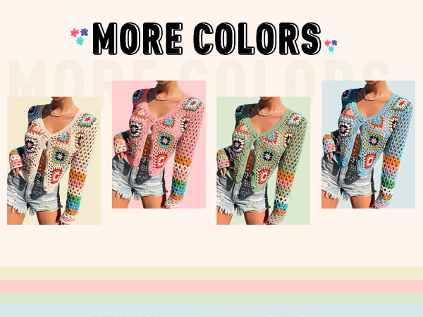 Floral Pattern Hollow Out Button Front Open Knit Cardigan V Neck Long Sleeve Cardigan Sweater