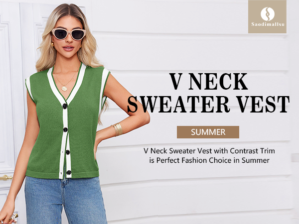 V Neck Sweater Vest