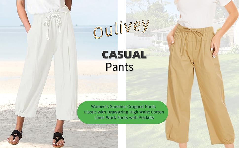 Women''s Summer Cropped Pants