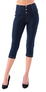 Knit Denim Capri Jegging