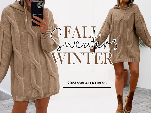 fall sweaters sweater dress hoodie dress cable knit sweater dress winter dress for women oversized