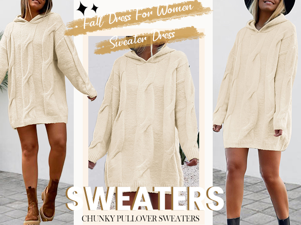 fall sweaters sweater dress hoodie dress cable knit sweater dress winter dress for women oversized