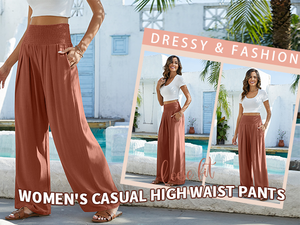 Wide Leg Linen Pants