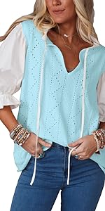 Womens Summer Puff Half Sleeve Shirts