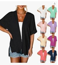 Women''s Casual Lightweight Open Front Cardigans 