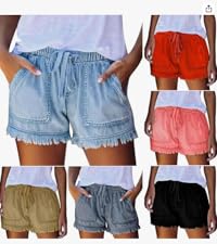 Womens Casual Drawstring Shorts 