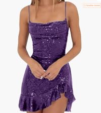 Women Sparkly Sequin Mini Dress  