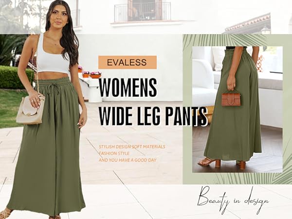 womens wide linen pants