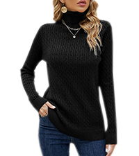 Cable Knit Turtleneck Sweater