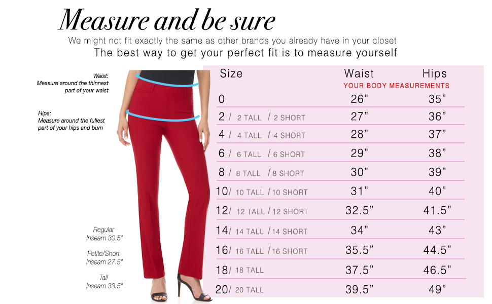 Rekucci Size Chart