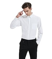 white button down shirt for man