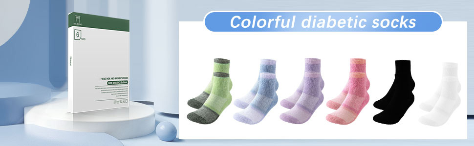 Colorful diabetic socks