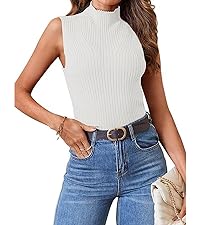 Sleeveless Turtle Neck Sweater