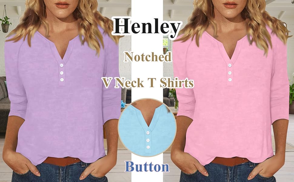 3/4 length sleeve womens tops