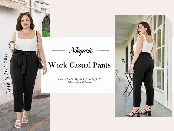 Womens plus size High Waist Pants