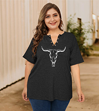 plus size western women tops