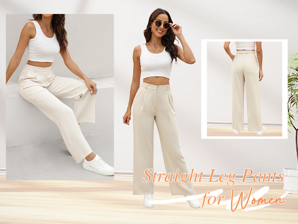 High Waisted Work Pants for Women Business Casual Office Dress Pants Trousers