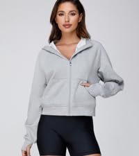 cropped zip up hoodie