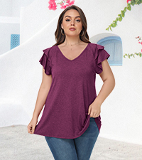 V Neck T Shirts Blouse