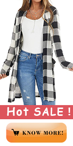 Plaid cardigans for women