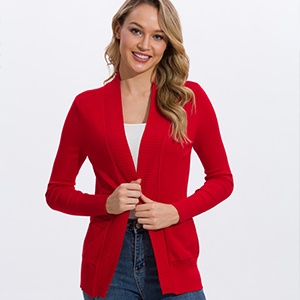 red cardigan sweater women