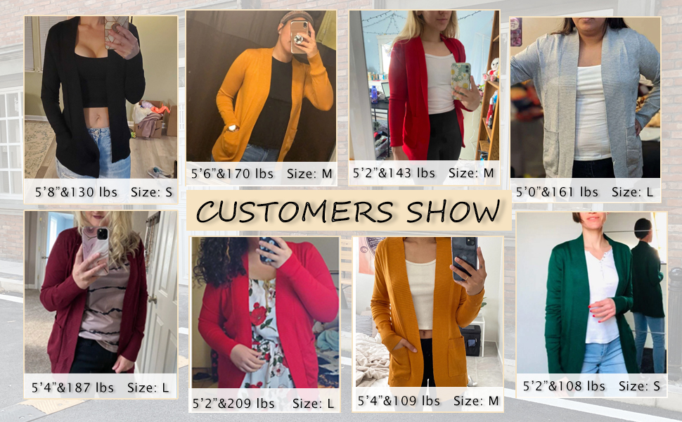 Sweaters Cardigan Customer Show