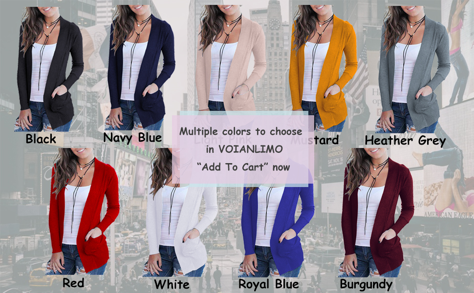 Open front cardigans for women