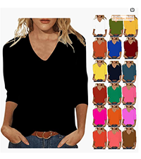 V Neck Tunic Tops 