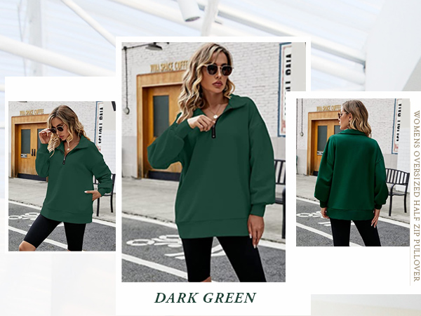 dark green sweatshirts