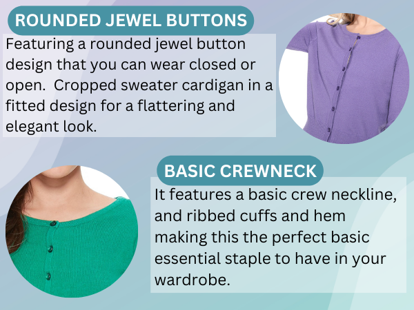 MK5502 Rounded Jewel Buttons, Basic Crewneck