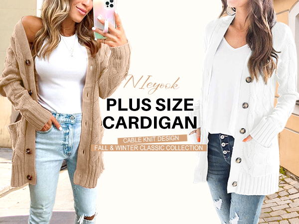 2023 Fall Plus Size Cardigan