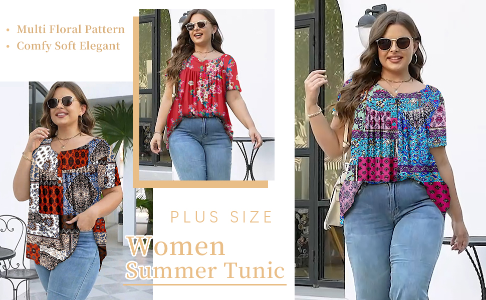 Womens Plus Size Summer Top