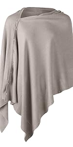 grey ponchos for women