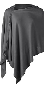 grey women poncho