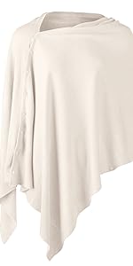 beige women poncho