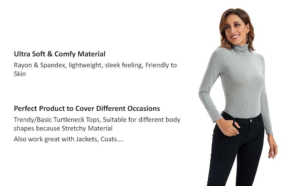 turtle neck long sleeves for women mock neck tops for women underscrub long sleeve women