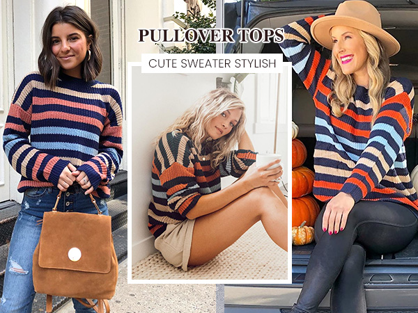 fall sweaters striped sweater oversized sweater cute sweaters halloween sweater