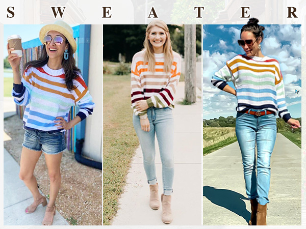 fall sweaters striped sweater oversized sweater cute sweaters halloween sweater