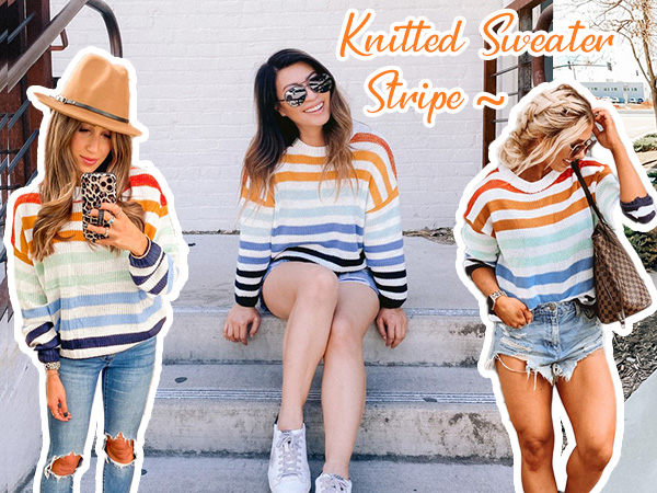 fall sweaters striped sweater oversized sweater cute sweaters halloween sweater