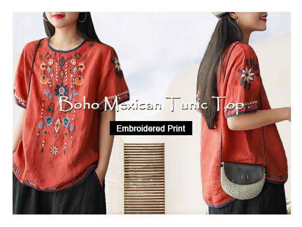 boho tunic tops