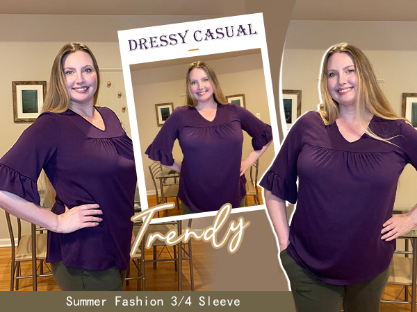 plus size purple blouse for women