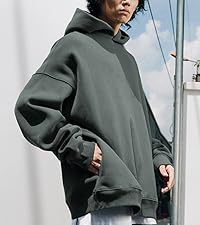 Hatant Mens Hoodie with Side Pockets Heavyweight Plush Fleece Pullover Hoodie for Men Cotton Winter