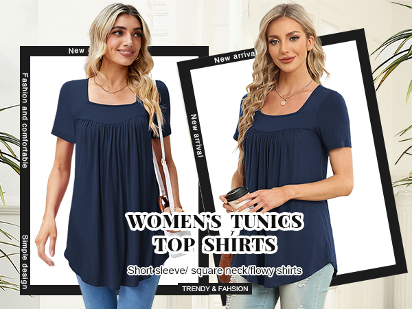 stylish casual square neck shirts