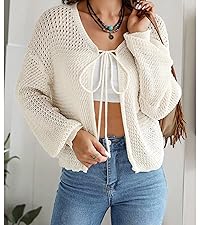 tie front cardigan