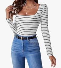 Striped Bodysuit