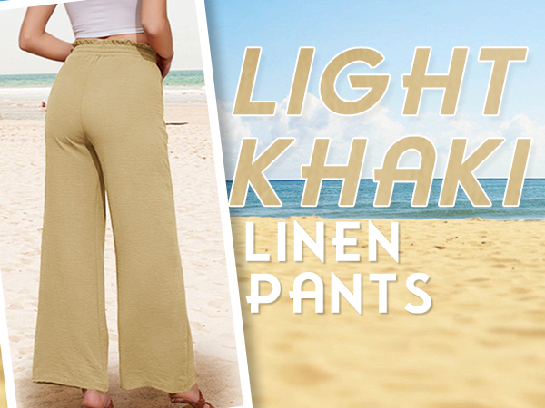 Light khaki Linen Pants