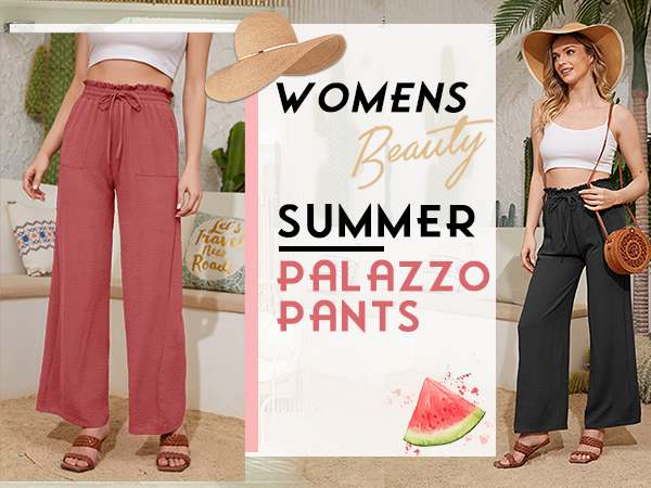 In this summer of 2024, feel cool and breathable with our wide leg linen pants!