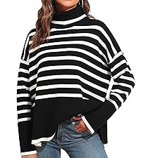 striped knit sweater