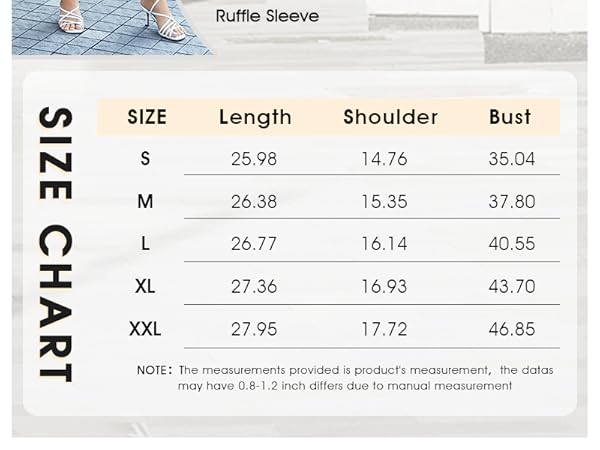 ruffle sleeve summer dressy Casual cute tops