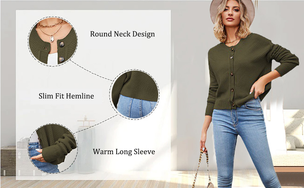 Comfortable round neckline slim hem warm long sleeves